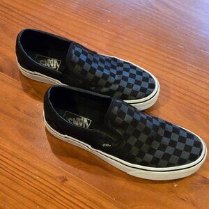 VANS Classic black checkered shoes Size M7.5/W9